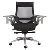 Alera Executive Chair, Mesh, 18-1/2" to 22-1/2" Height, Adjustable Arms, Black, Aluminum EBW4213